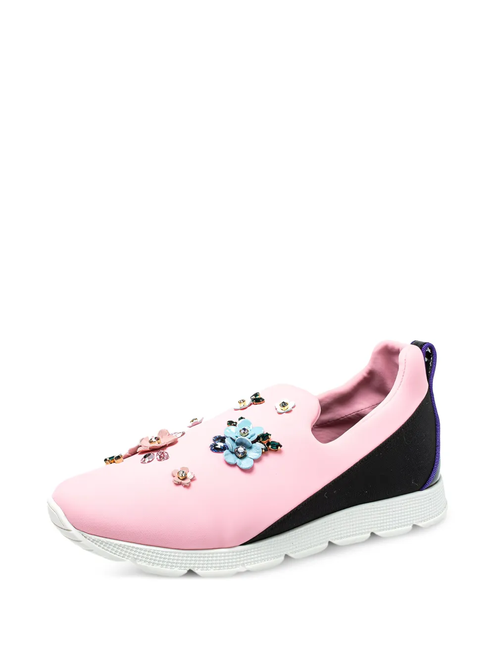 Dolce & Gabbana Pre-Owned floral-embellished slip-on sneakers | Image 2