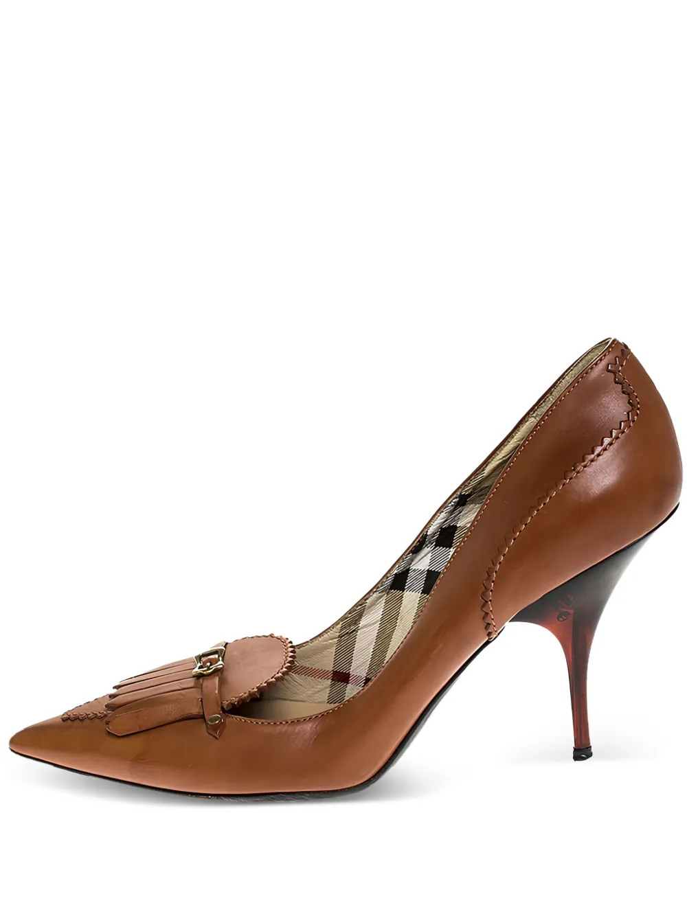 Burberry Pre-Owned 95mm fringe-detail pointed-toe pumps | Brown | Image 1