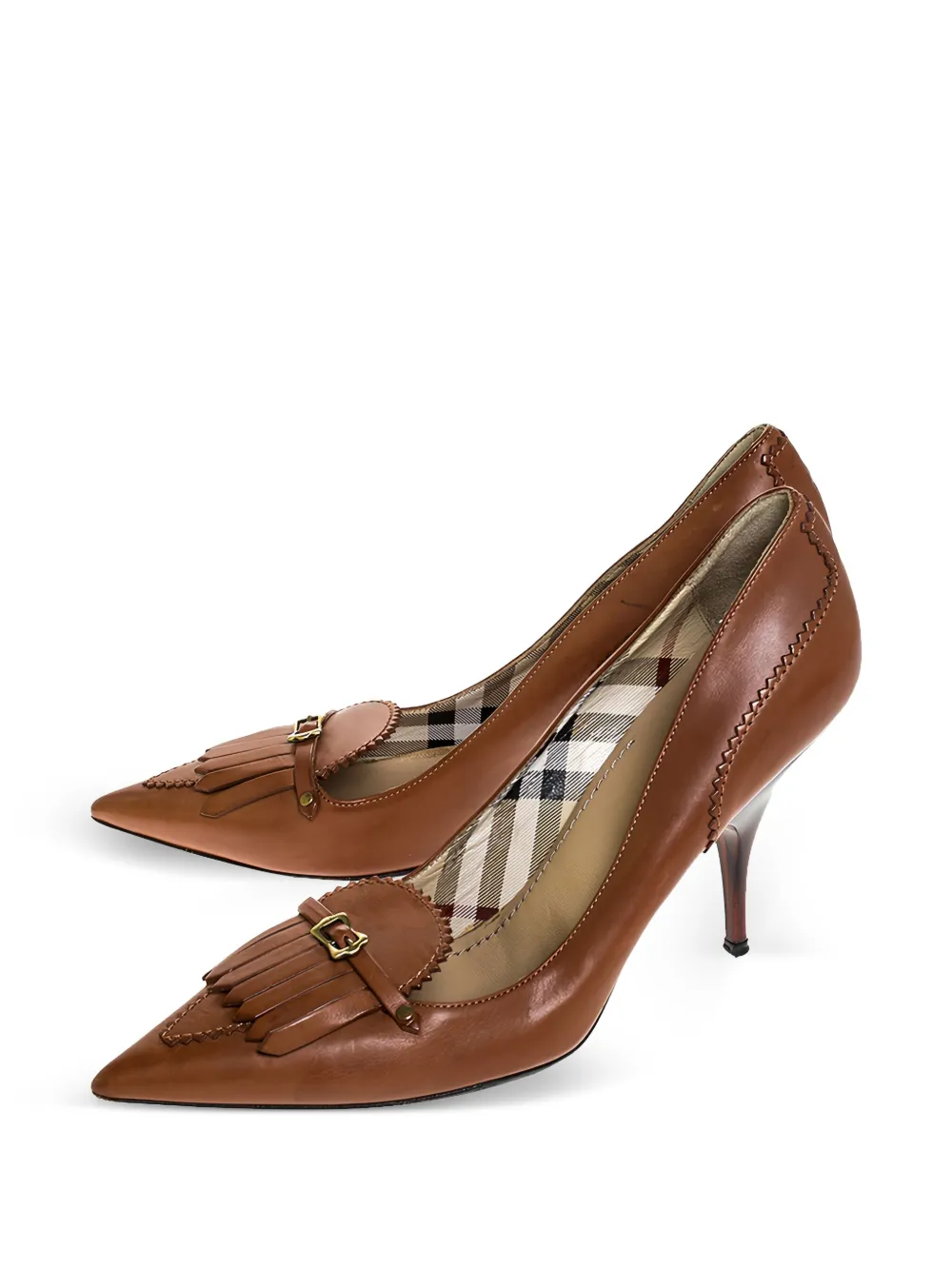 Burberry Pre-Owned 95mm fringe-detail pointed-toe pumps | Image 2