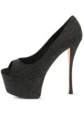 Giuseppe Zanotti Vintage 160mm glittered platform pumps - Black