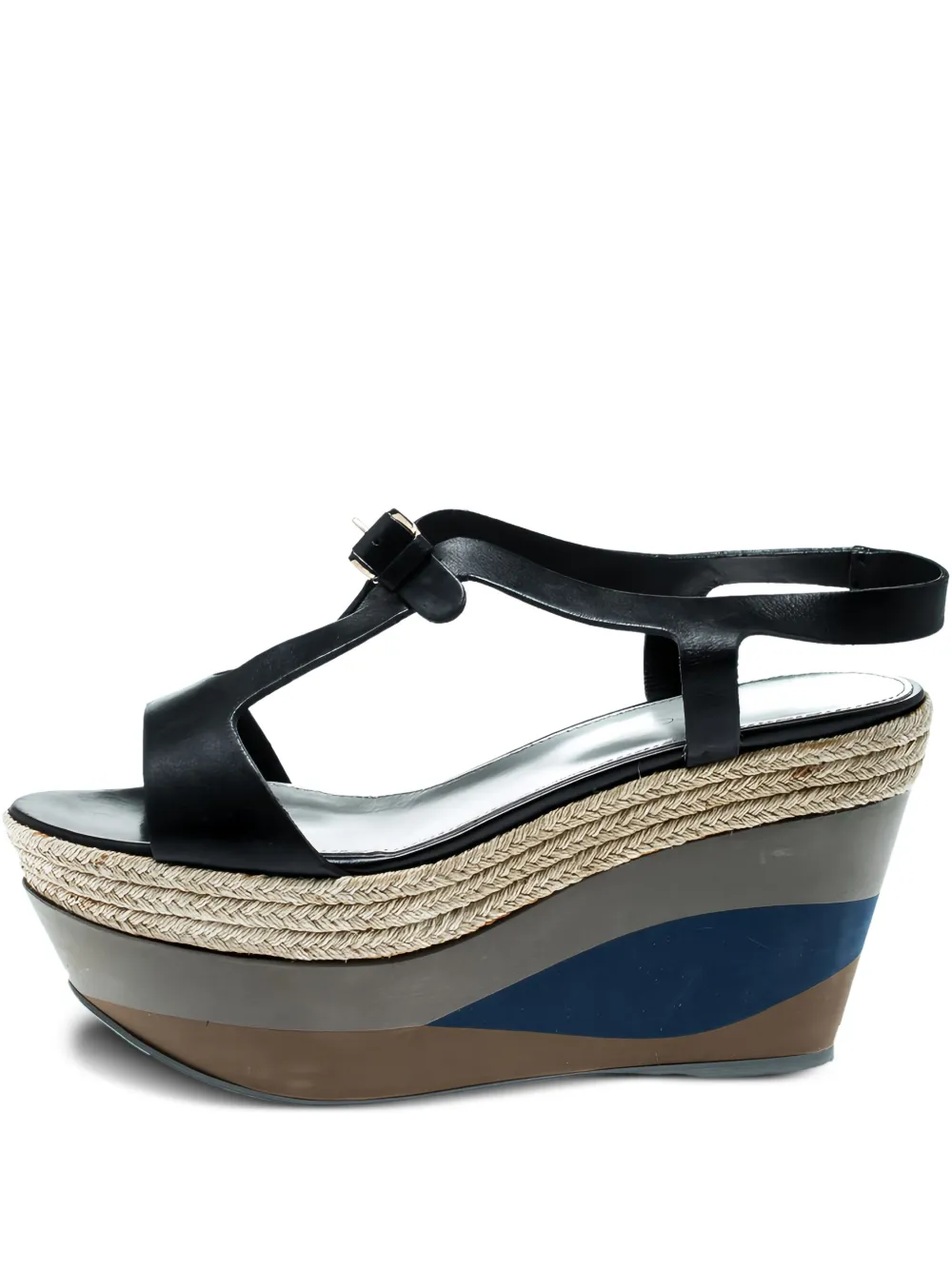 Sergio Rossi Vintage 95mm wedged platform sandals | Black | Image 1