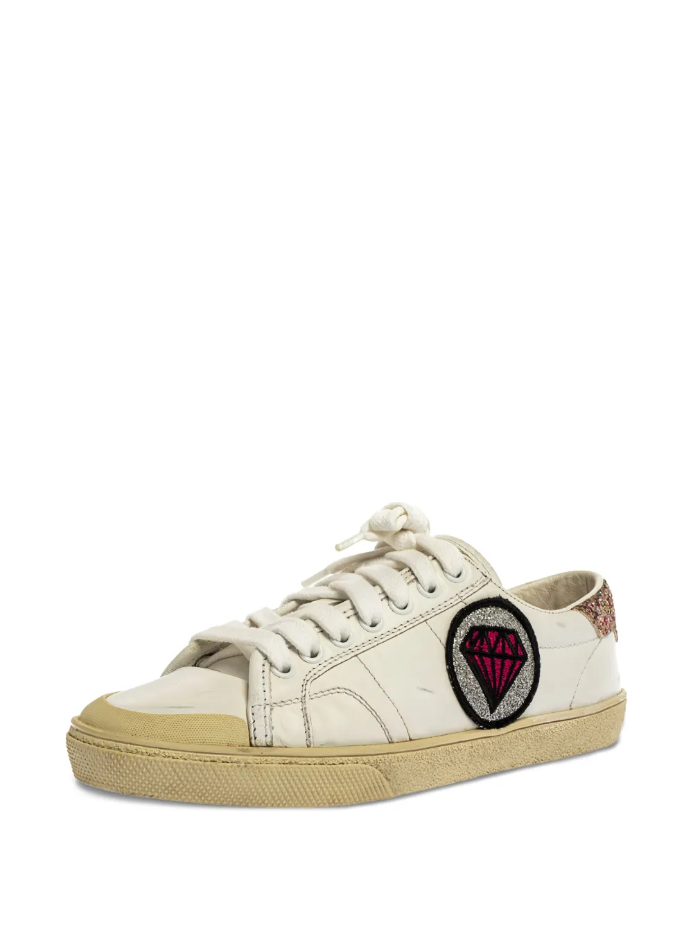 Saint Laurent Pre-Owned tenis bajos Court SL con apliques | Image 2