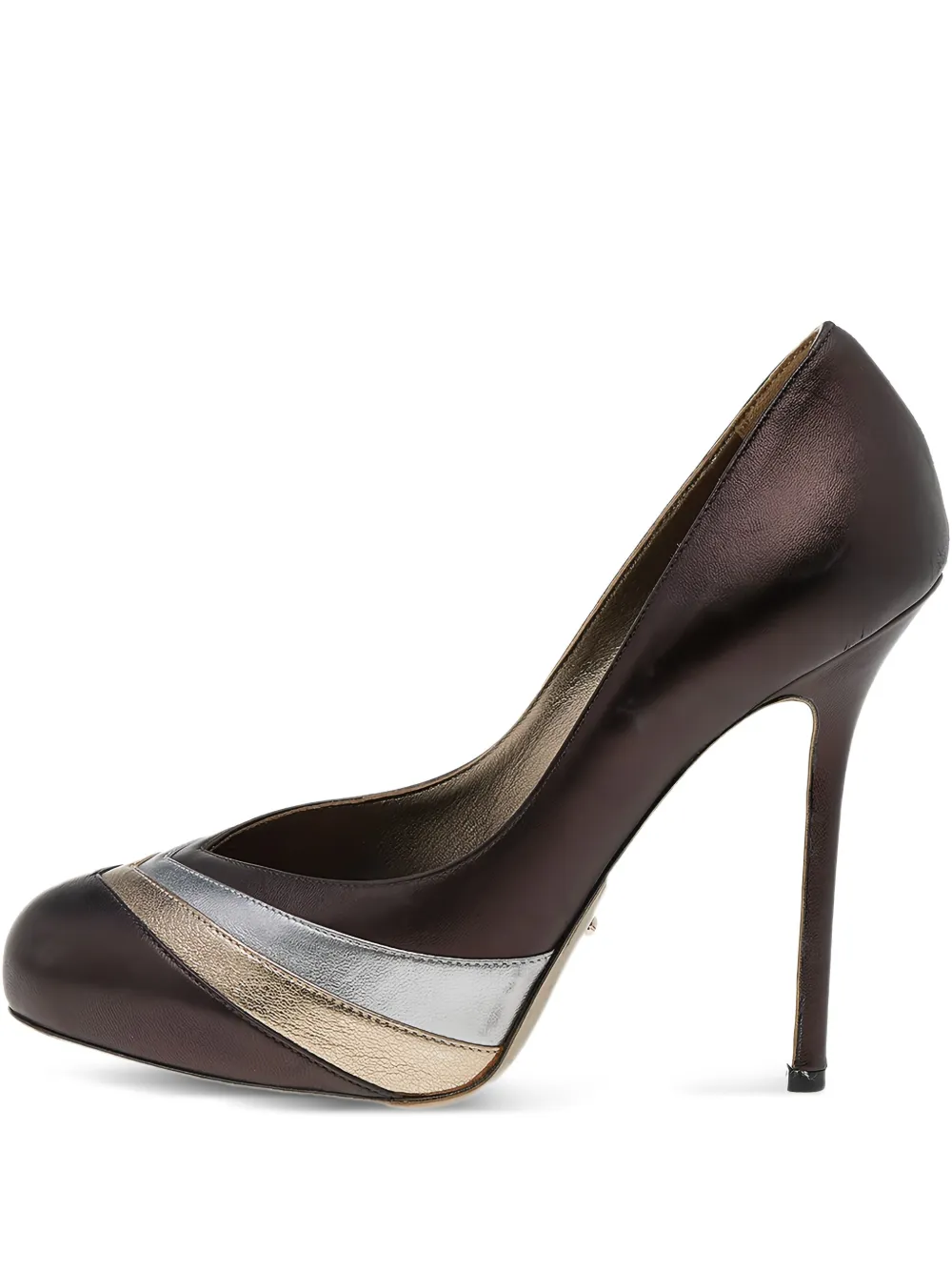 Sergio Rossi Vintage pre-owned 120mm leather pumps | Brown | Image 1