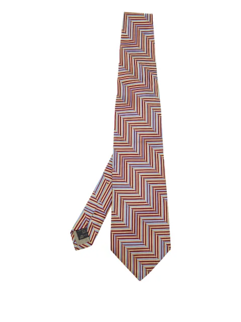 Ermenegildo Zegna Vintage corbata de seda con motivo pied de poule