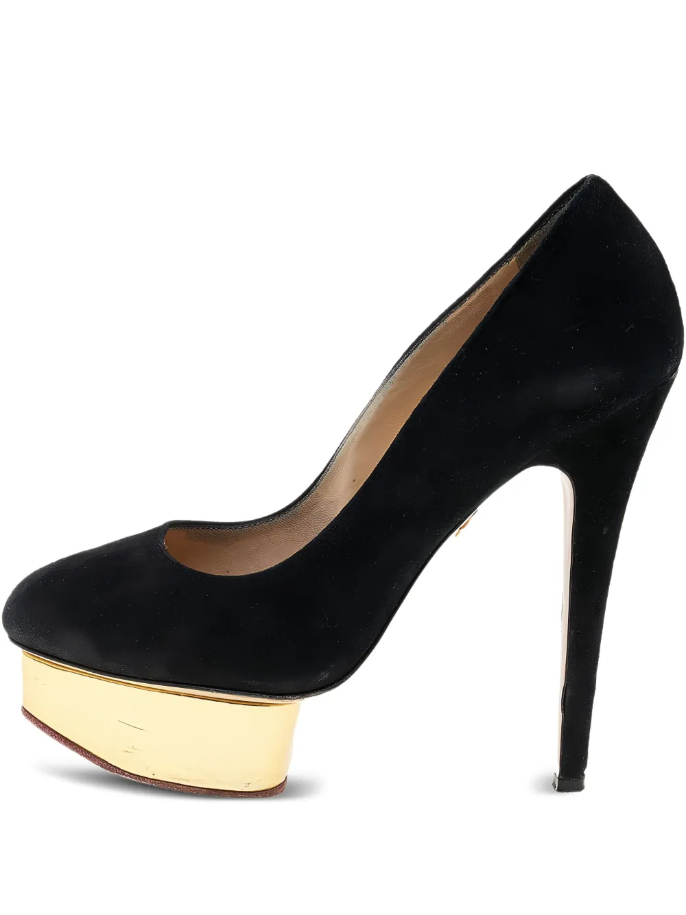 Pre-owned Charlotte Olympia Suede Heeled Pumps