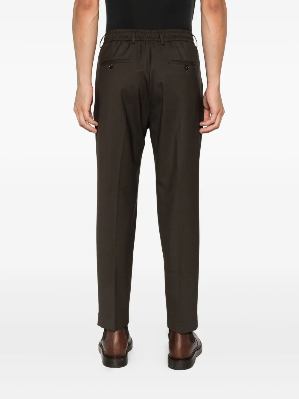 Be Able Pleated Elasticated-waist Trousers In Brown