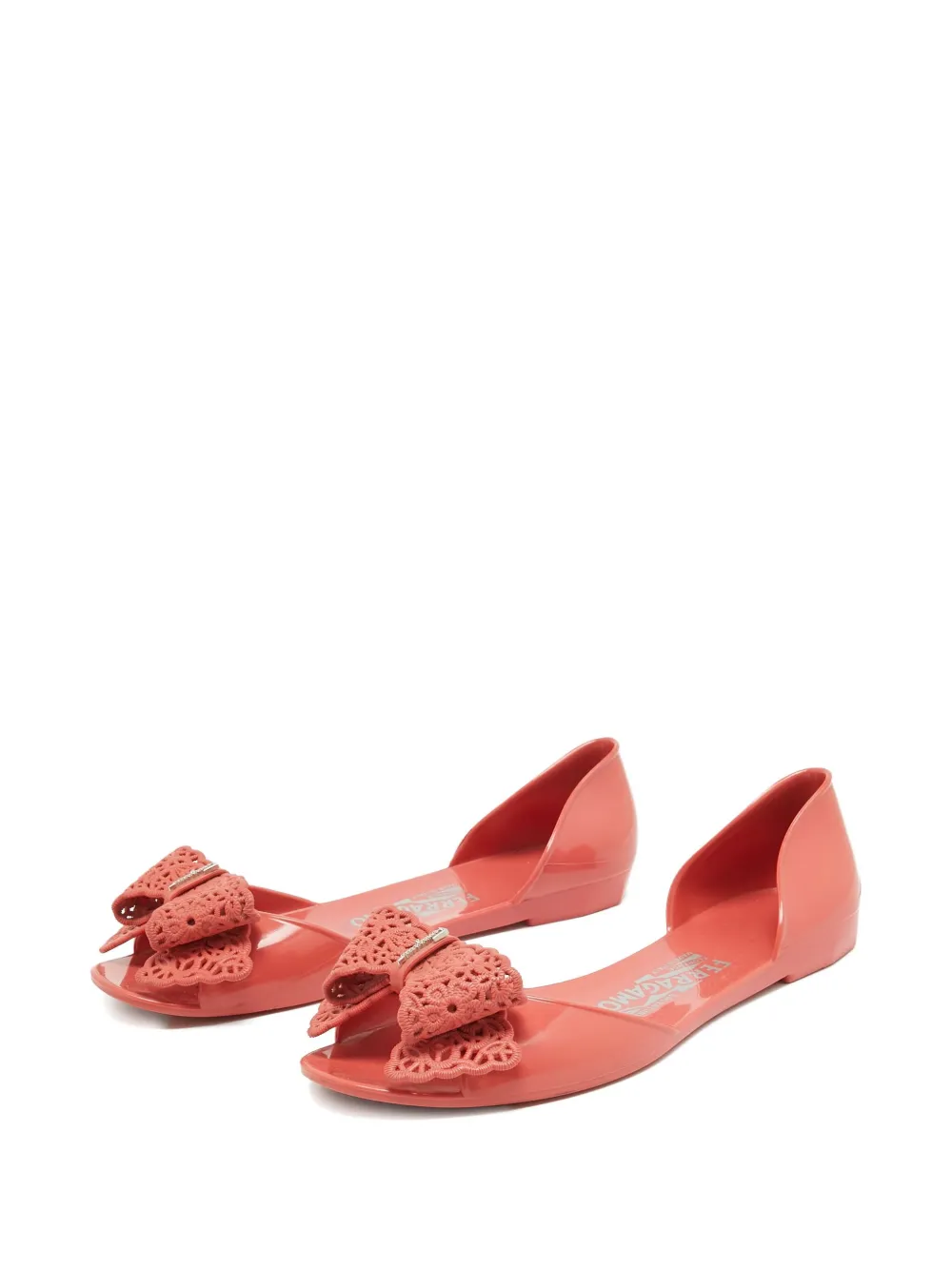 Ferragamo Pre-Owned Preita sandalen met strikdetail - Roze