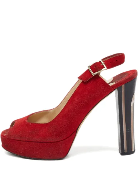 Jimmy Choo Pre-Owned 120mm platform slingback sandals