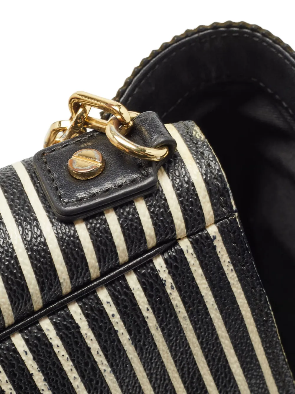 Pre-owned Tory Burch Kerrington Striped Crossbody Bag