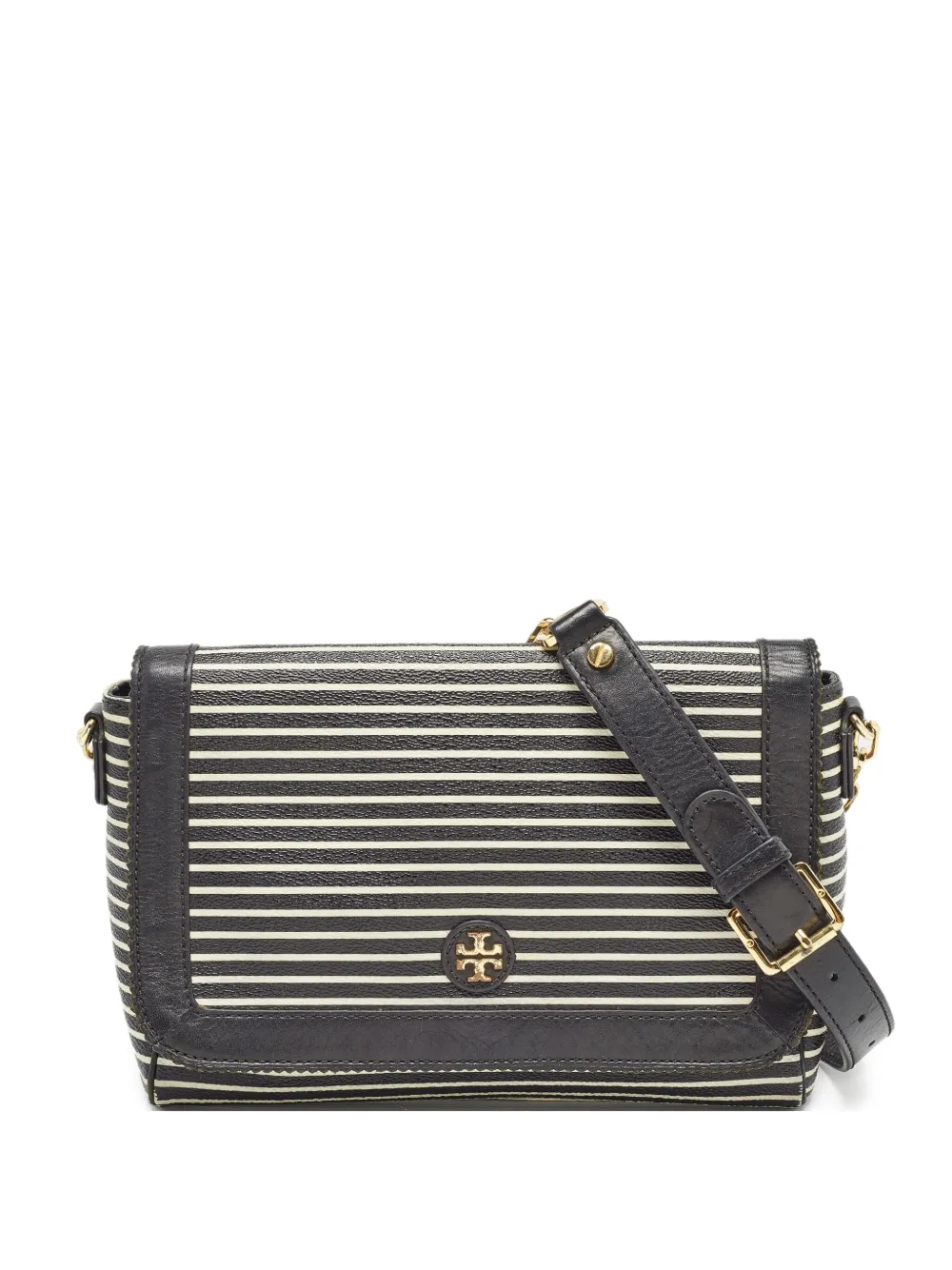 Tory Burch bolsa crossbody Kerrington a rayas | negro | Image 1