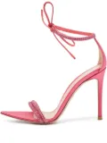 Gianvito Rossi 100mm Montercarlo satin ankle-strap sandals - Pink
