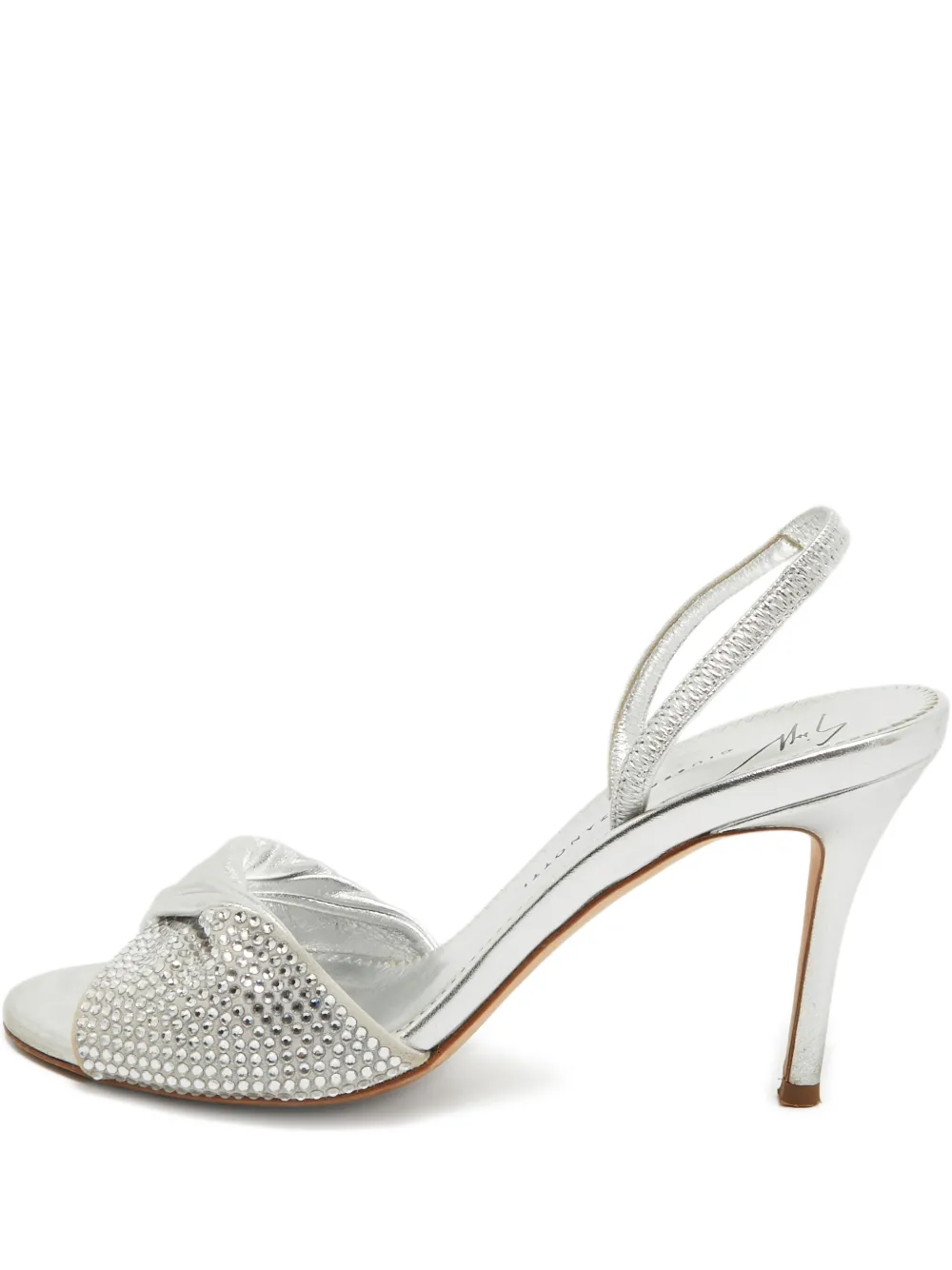 90mm Lilibeth Starlight rhinestone-embellished slingback sandals