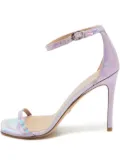 Stuart Weitzman 105mm Nudistcurve iridescent ankle-strap sandals - Purple