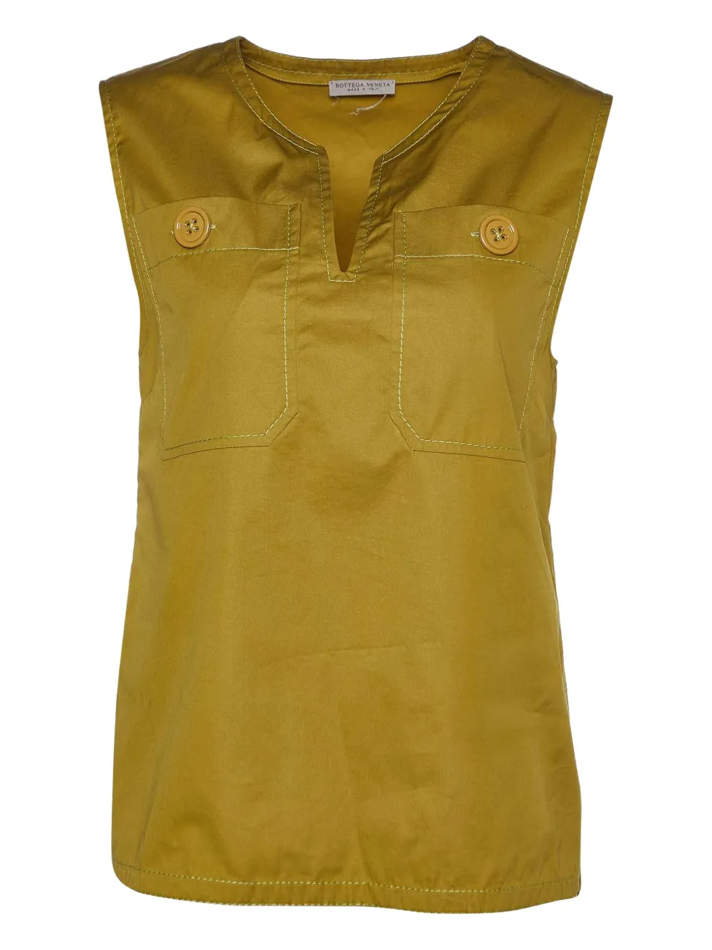 Bottega Veneta Pre-Owned Blusa con taschino - Verde