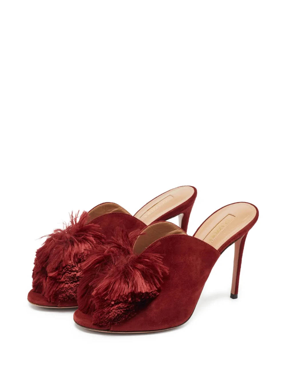 Aquazzura pre-owned 110mm Lotus feather-embellished sandals | Image 2