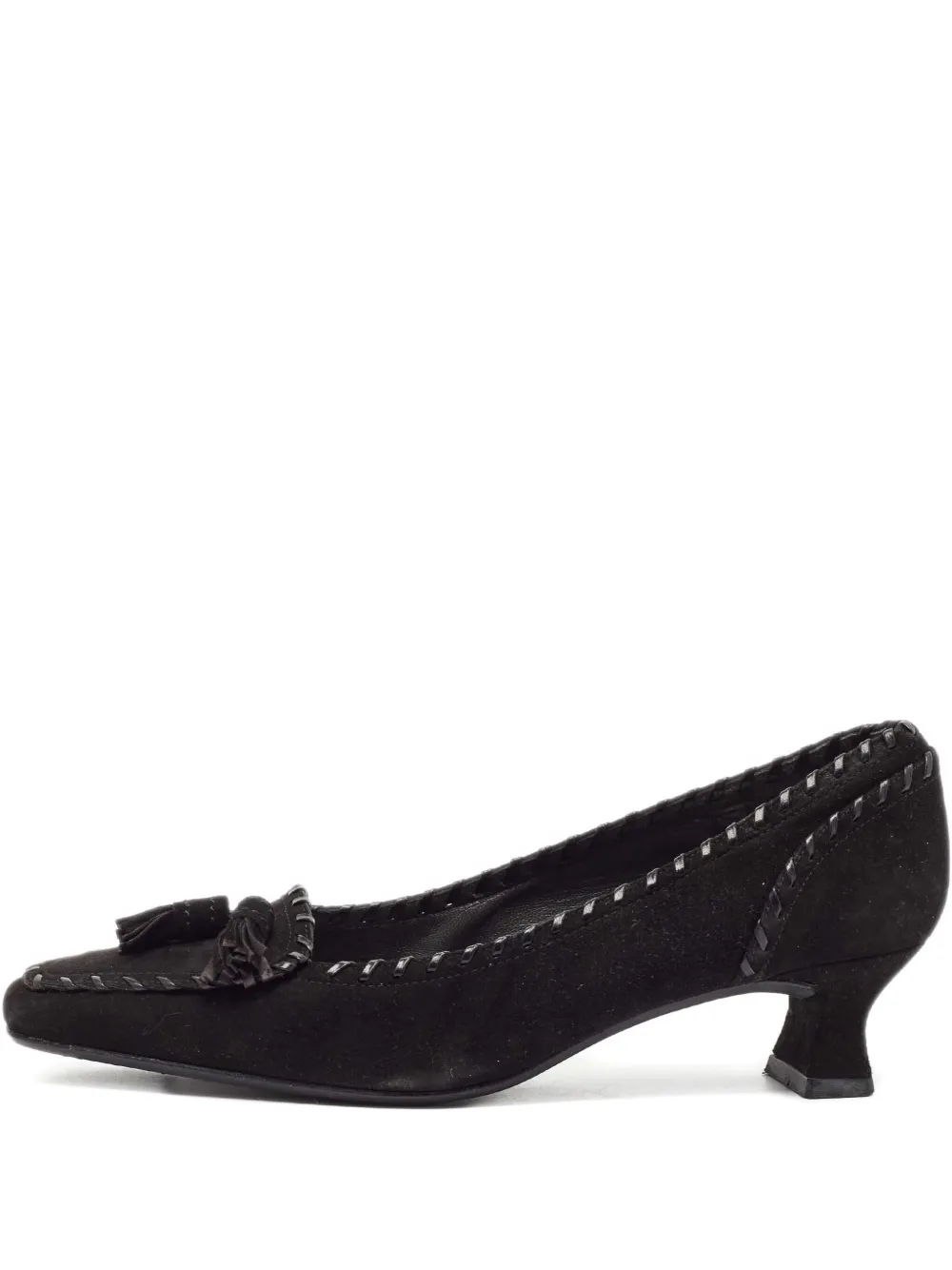 Stuart Weitzman 50mm suede leather pumps | Black | Image 1