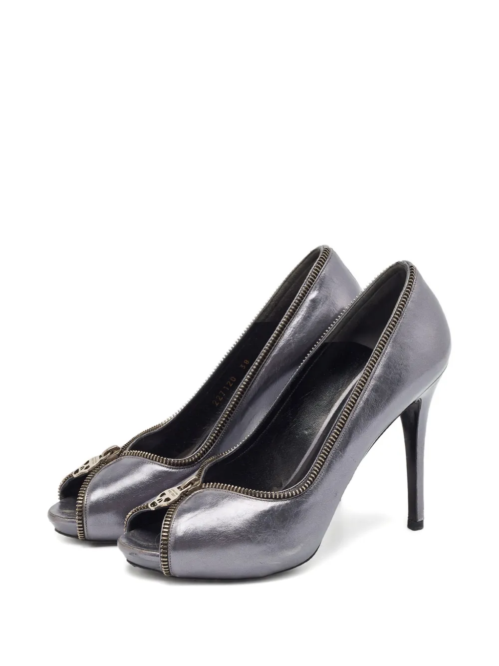 Alexander McQueen Pre-Owned Leren pumps met hak - Grijs