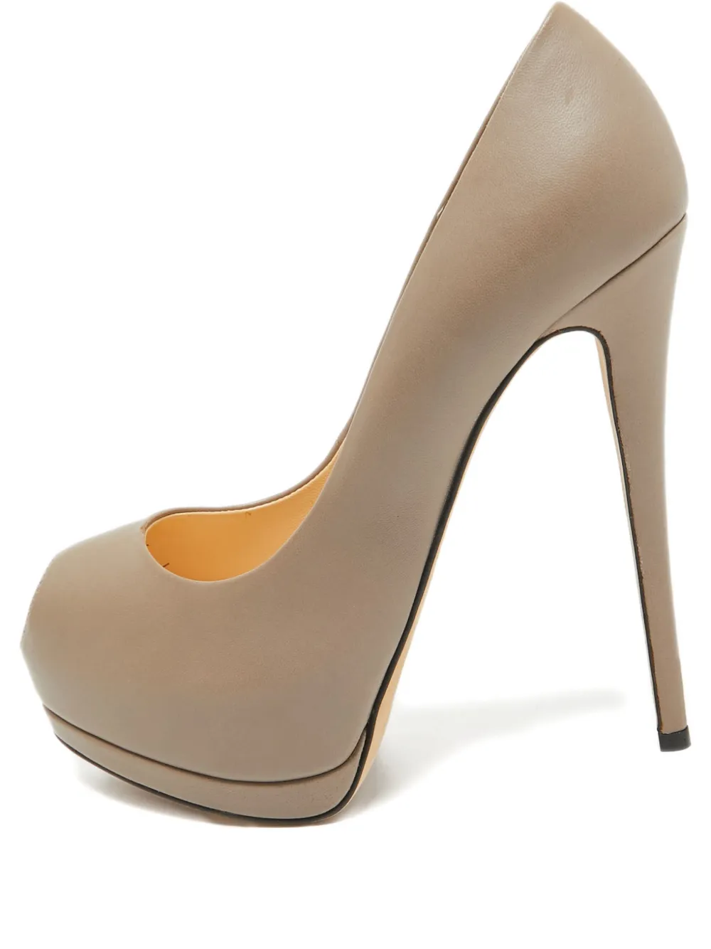 pre-owned 140mm peep-toe platform pumps