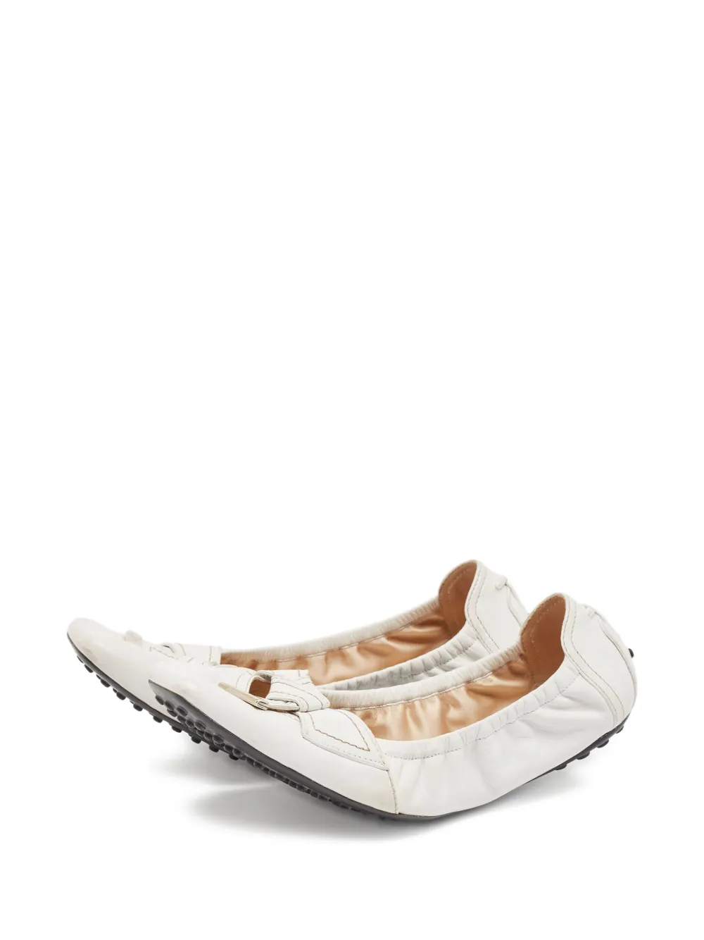 Tod's Vintage Pre-owned leren ballerina's - Wit