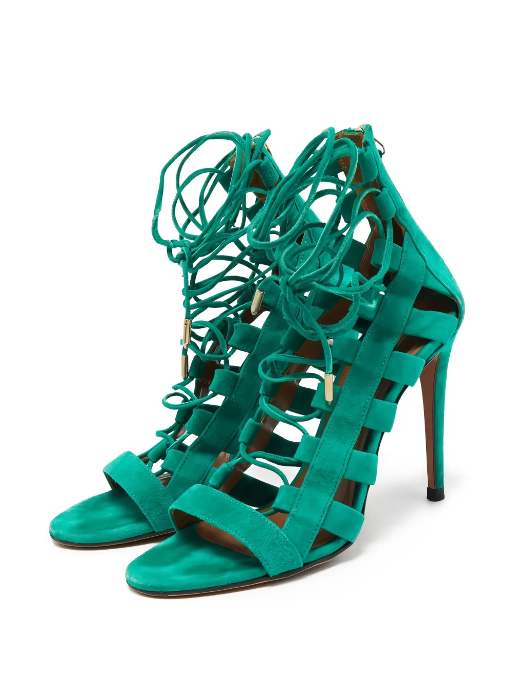 Aquazzura 100mm leather sandals | Image 2