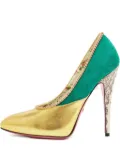 Gucci Pre-Owned 125mm crystal pumps - Yellow
