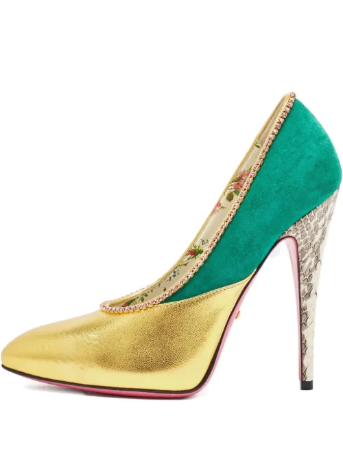 Escarpins à ornements en cristal 125 mm - Gucci Pre-Owned - Modalova