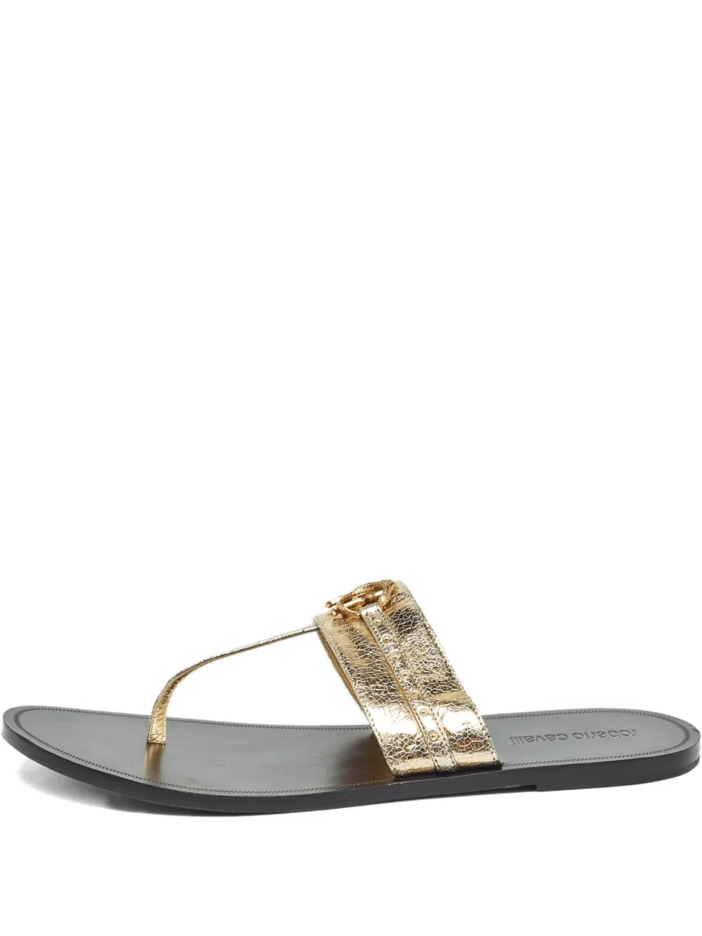 patent leather T-strap sandals