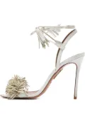 Aquazzura 110mm Wild Thing tassel fringe sandals - White