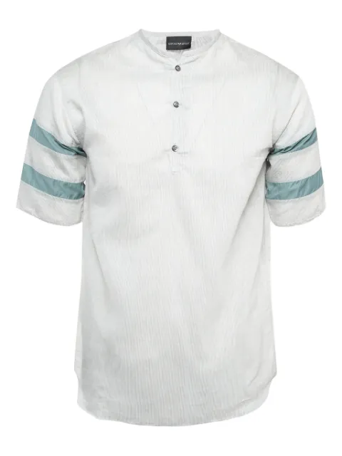 Emporio Armani Pre-Owned striped half-front T-shirt