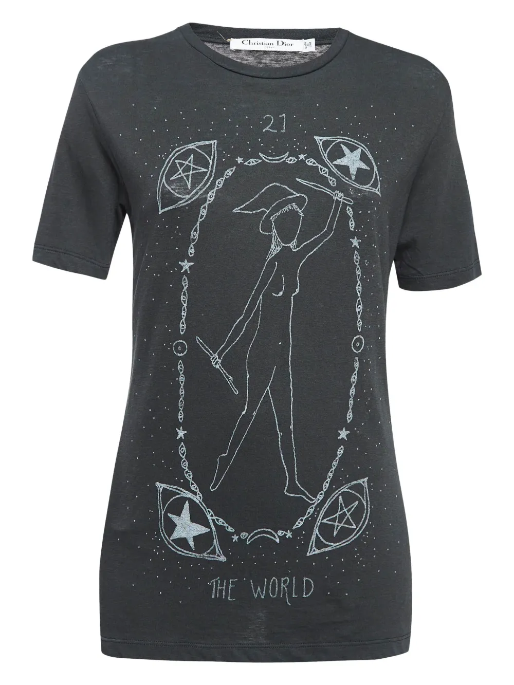 Christian Dior Pre-Owned playera con estampado de tarot 2024 | gris | Image 1