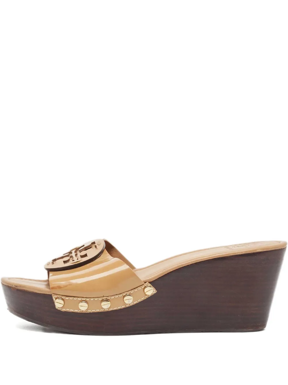 Tory Burch プレオウンド ウェッジサンダル - ブラウン Tory Burch プレオウンド ウェッジサンダル - ブラウン