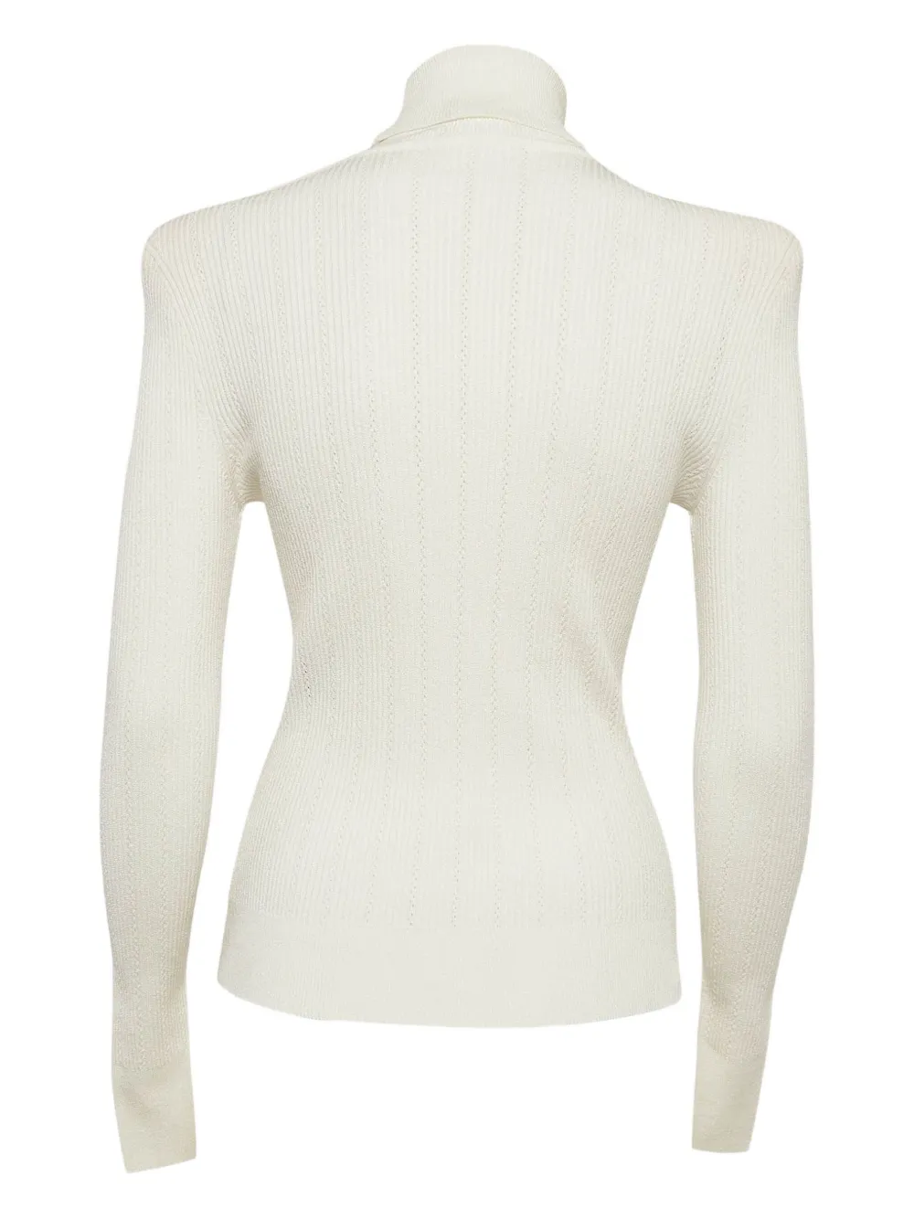 Balmain Pre-Owned 2024 ribbed turtleneck buttons sweater | Image 2