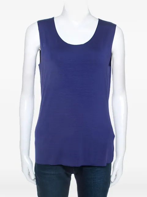 Armani Vintage top con cuello redondo