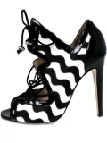 Nicholas Kirkwood wave-print sandals - Black
