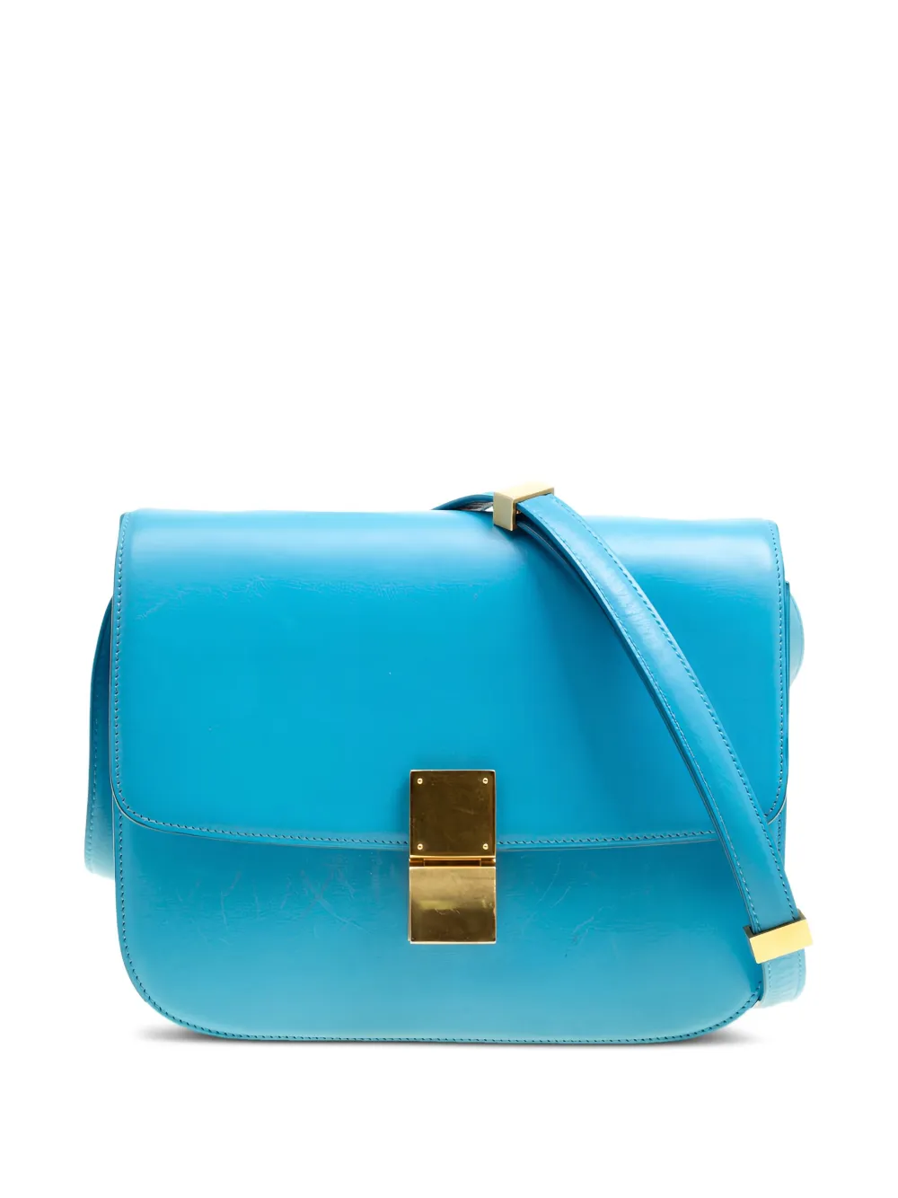 Céline Pre-Owned フラップ レザーショルダーバッグ - ブルー Céline Pre-Owned フラップ レザーショルダーバッグ - ブルー