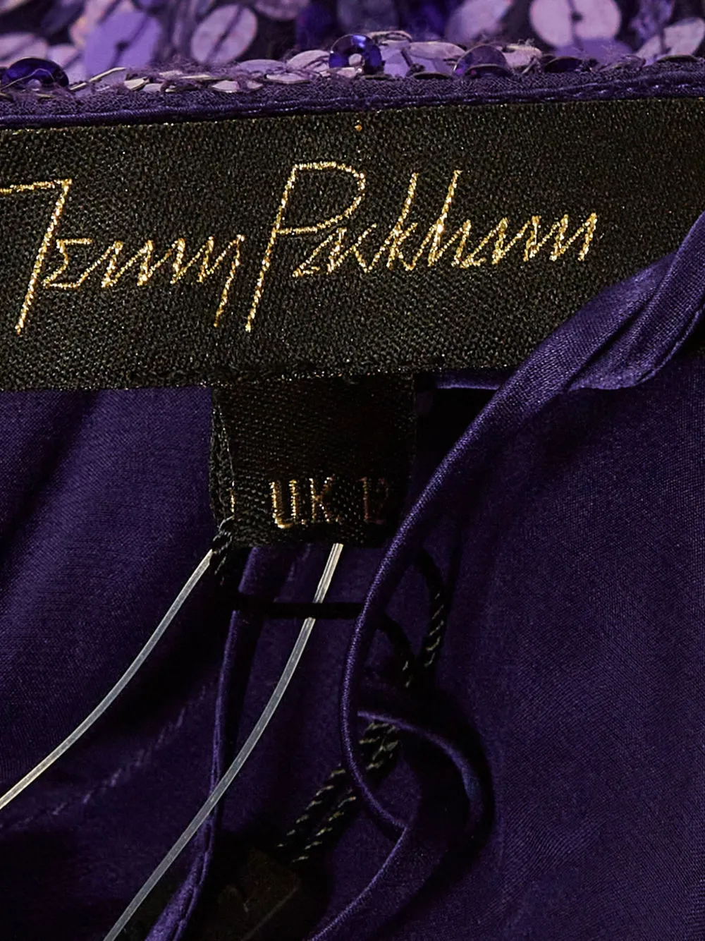 JENNY PACKHAM Pre-owned 2010 Sequin Halterneck Dress In Purple