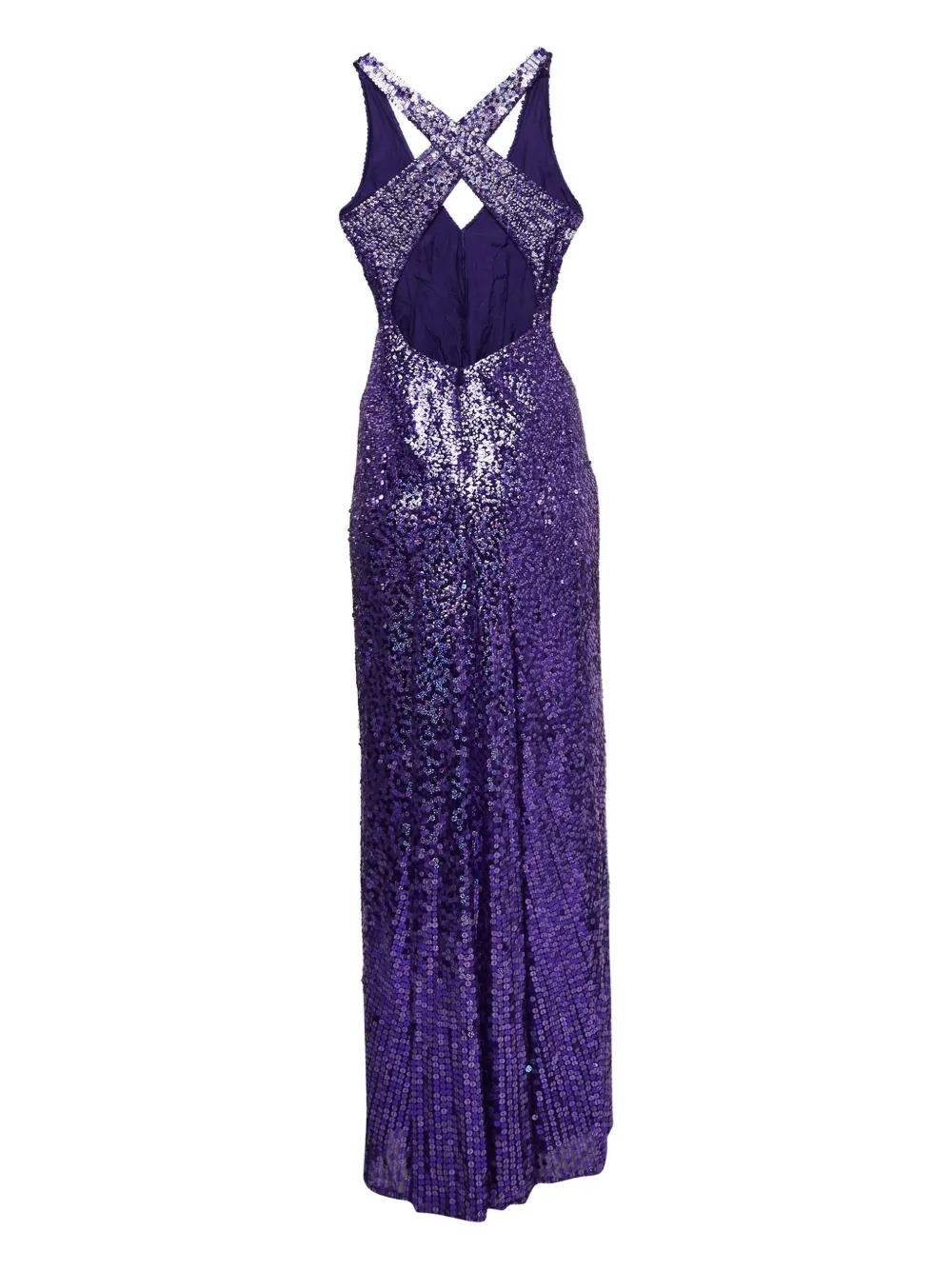 Jenny Packham 2010 pre-owned halterjurk met pailletten - Paars