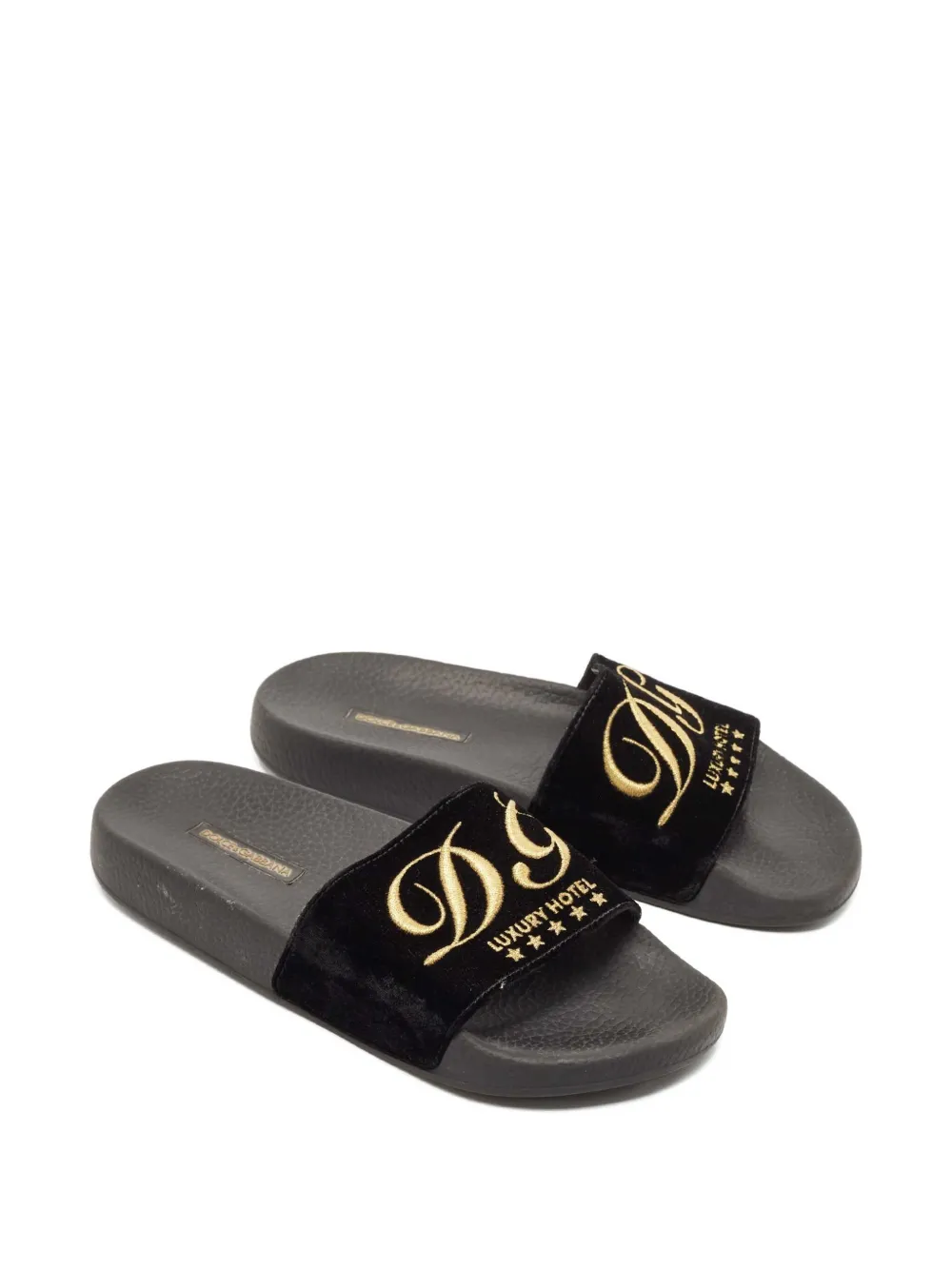 Dolce & Gabbana Pre-Owned embroidered-logo slides | Image 2