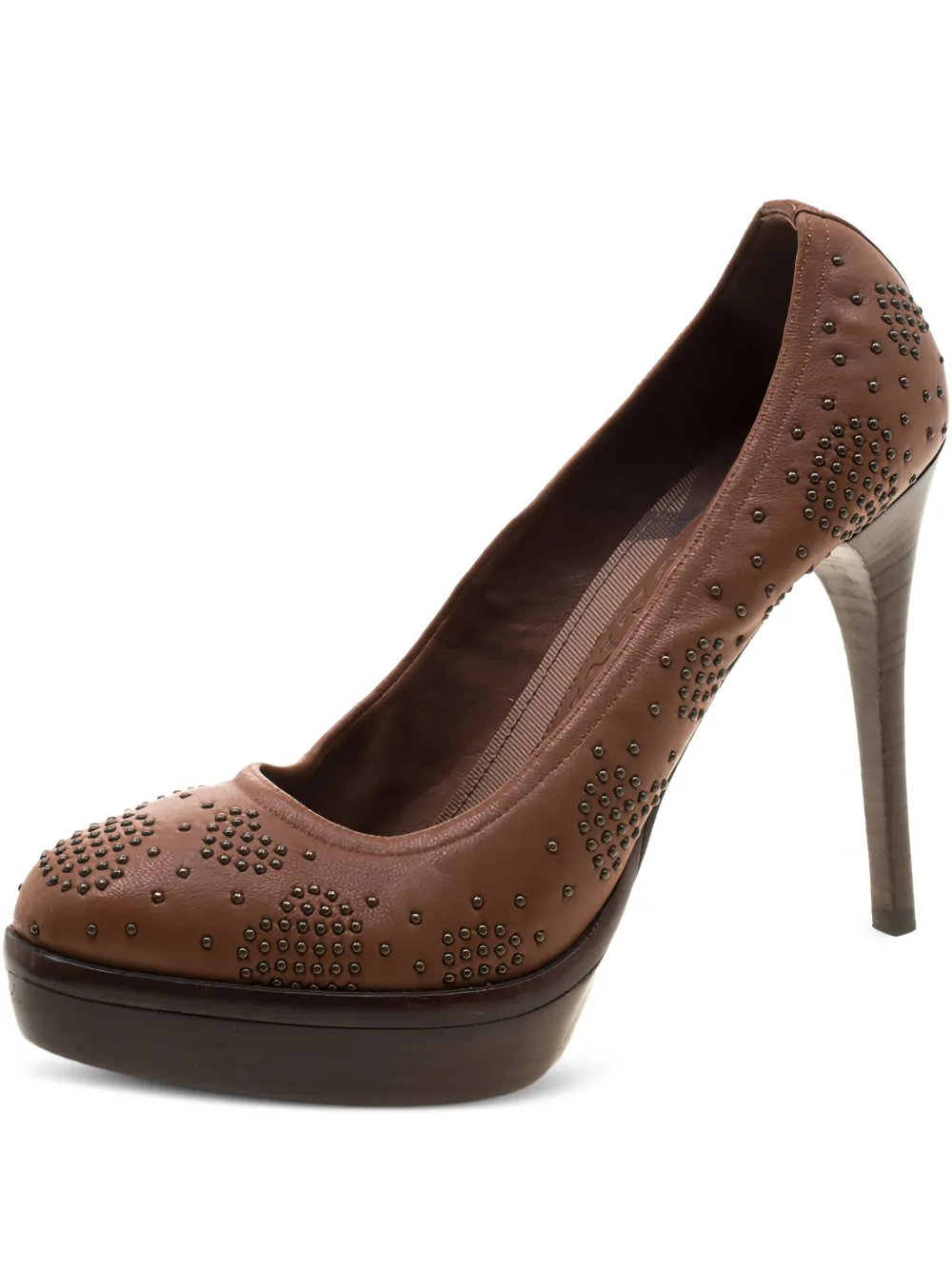 studded leather pumps
