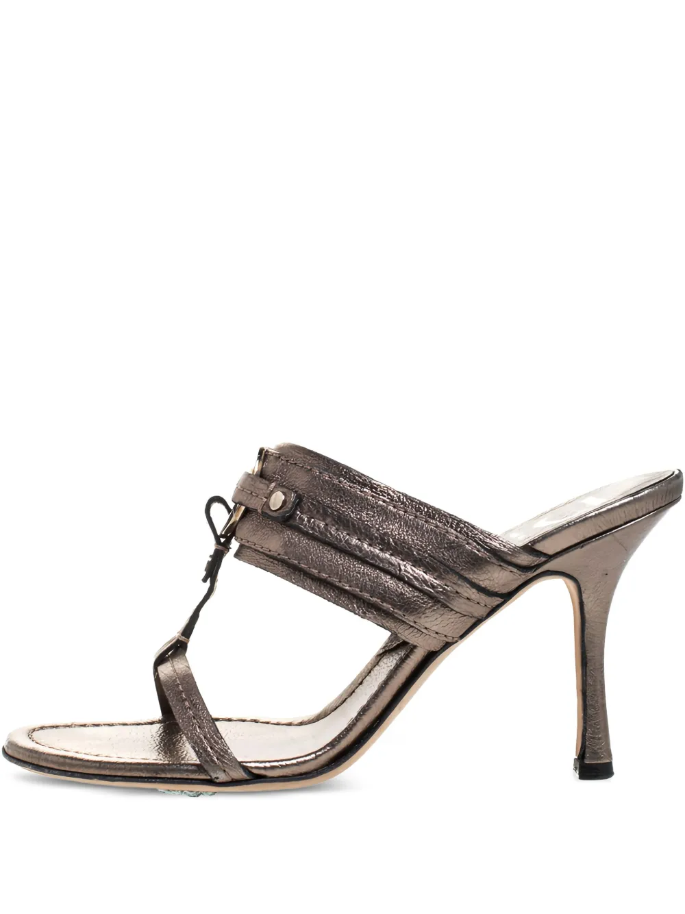 Christian Dior Pre-Owned レザーサンダル - シルバートーン Christian Dior Pre-Owned レザーサンダル - シルバートーン