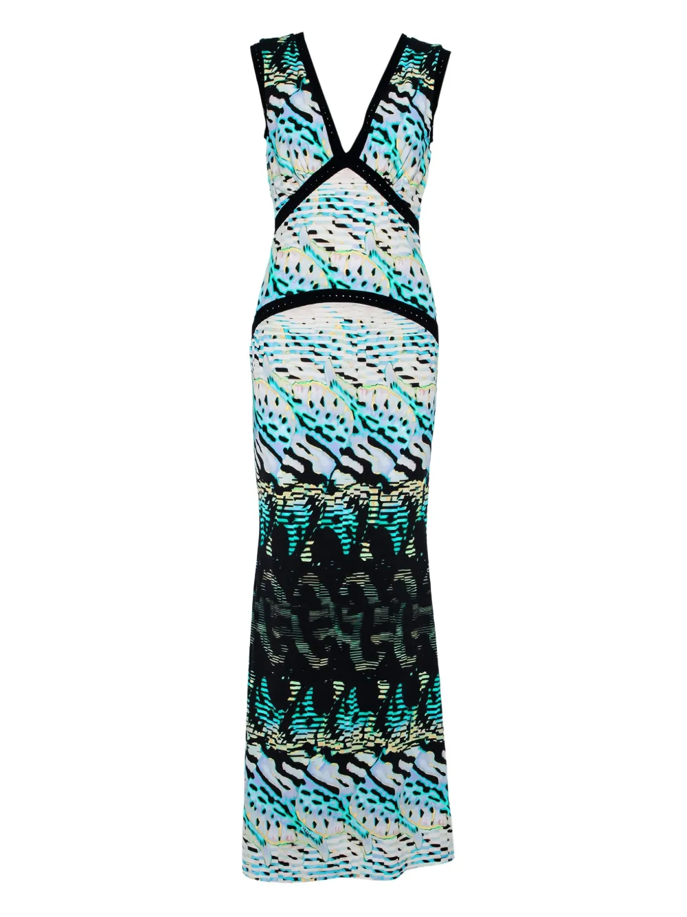 Roberto Cavalli pre-owned V-neck maxi dress - Blue