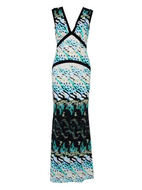Roberto Cavalli Vintage vestido largo con paneles estampados pre-owned