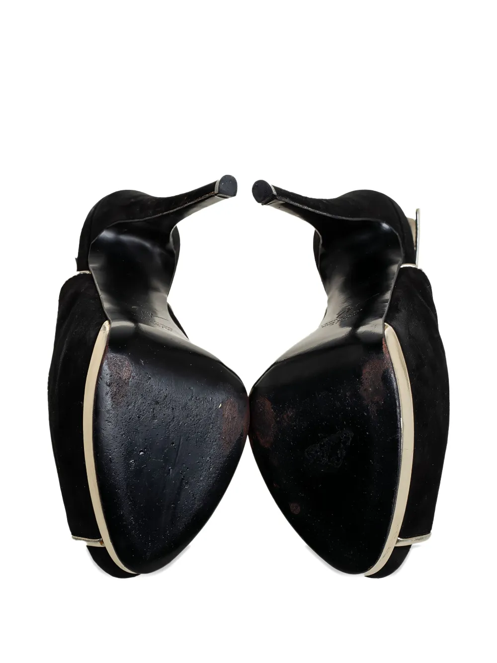 Pre-owned Giuseppe Zanotti 150mm Suede Slingback Pumps