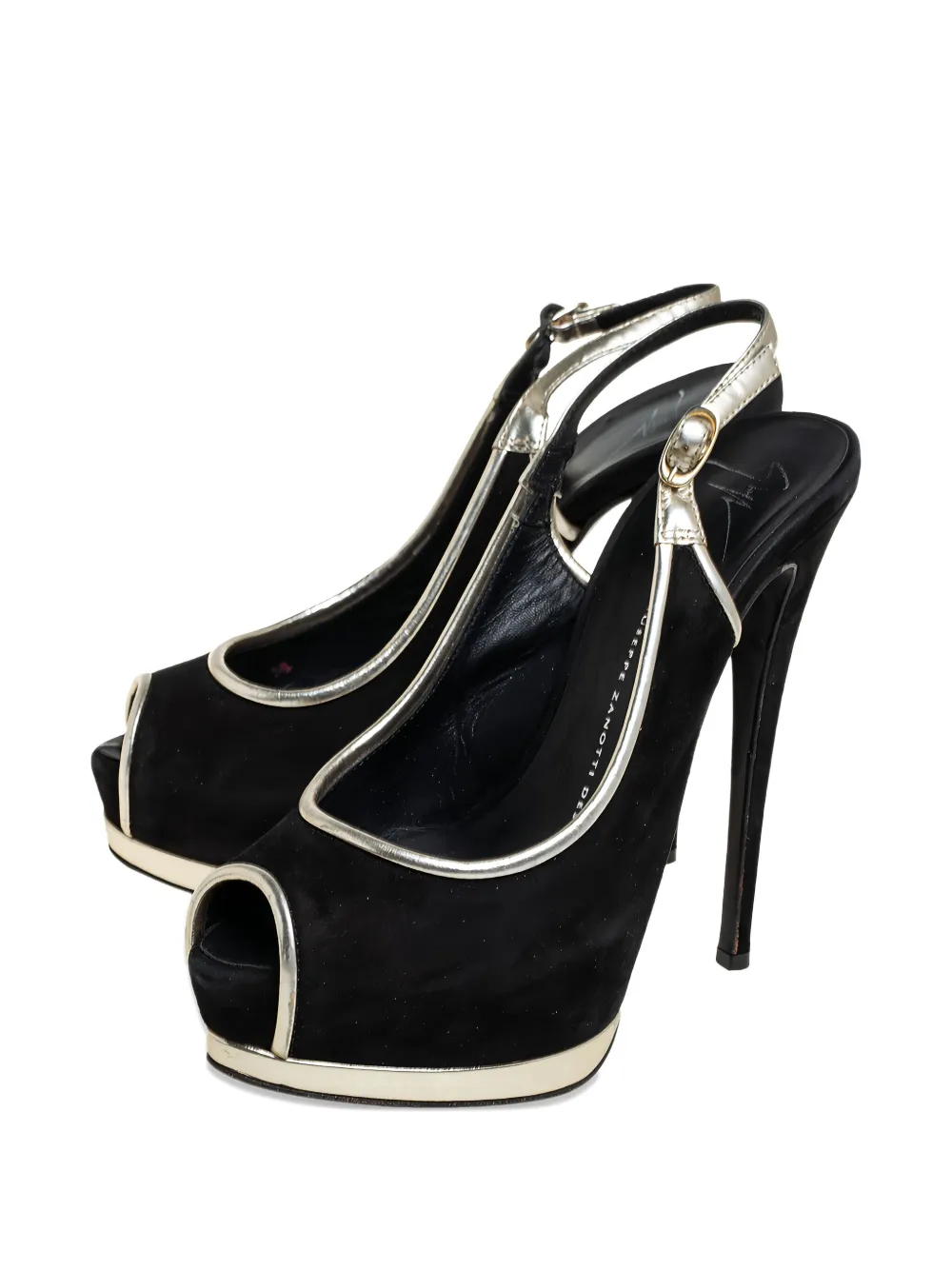Pre-owned Giuseppe Zanotti 150mm Suede Slingback Pumps