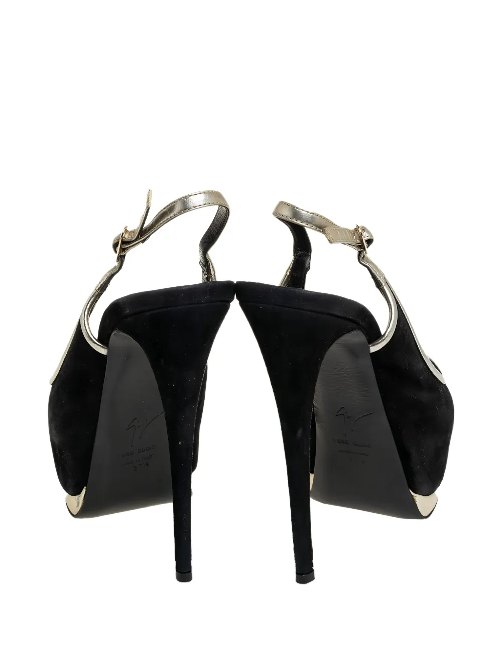 Pre-owned Giuseppe Zanotti 150mm Suede Slingback Pumps