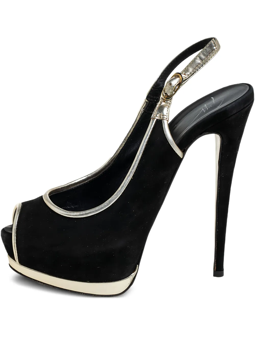Giuseppe Zanotti 150mm suede slingback pumps | Black | Image 1