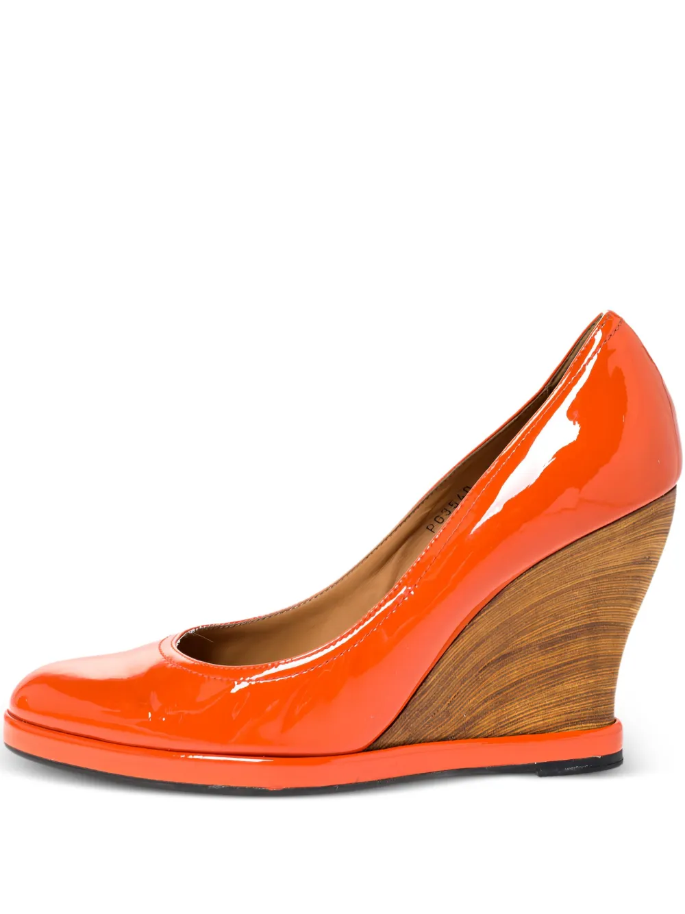 Ferragamo Pre-Owned 105mm leather pumps | Orange | Image 1