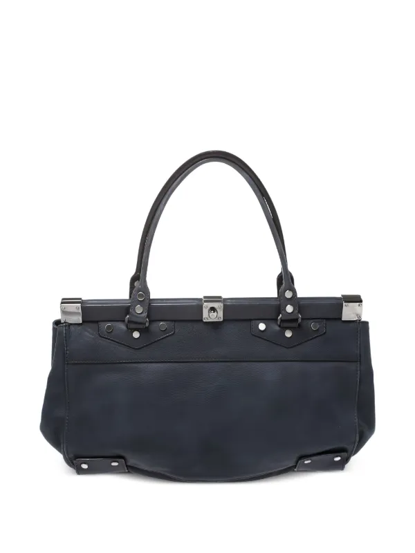 Lanvin Pre-Owned Leather Tote Bag Blue FARFETCH IN