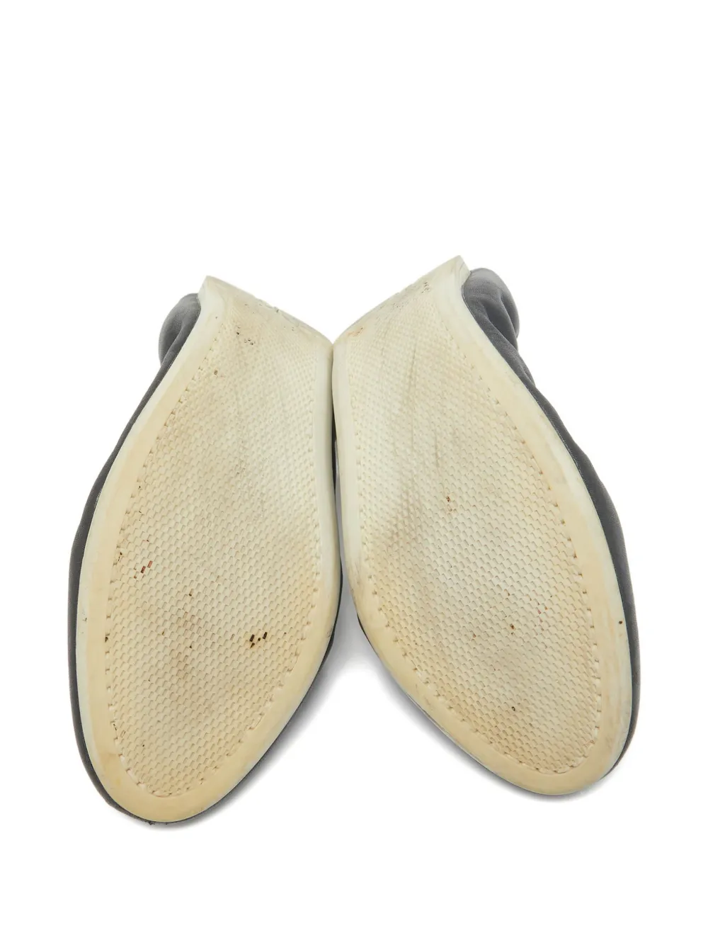 Pre-owned Prada Leather Ballet Flats In Black