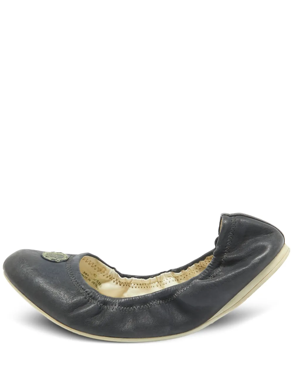 Prada Pre-Owned leather ballet flats - ブラック Prada Pre-Owned leather ballet flats - ブラック